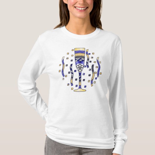 新年トースト女子ライトシャツ Tシャツ (正面)