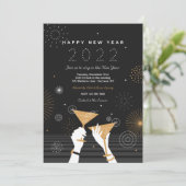 新年トースト招待状 招待状 (スタンド正面)