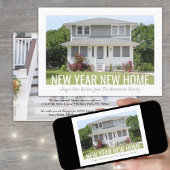 新年ニューホームシンプル2フォトホリディムービング 案内状