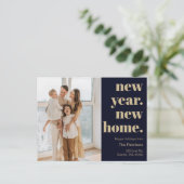 新年ニューホーム引越し写真ホリデー ポストカード (スタンド正面)