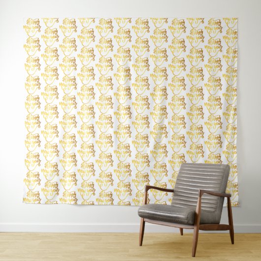 新年パイン金ゴールドエレガント企業のパーティー タペストリー (インサイチュ(横))