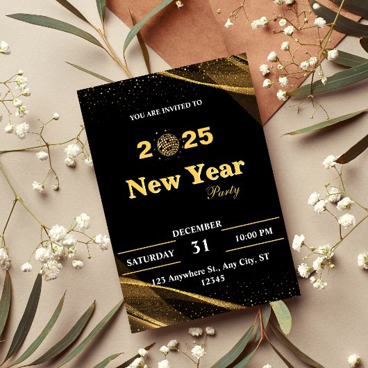 新年パーソナライズされたのパーティの招待状 招待状