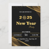 新年パーソナライズされたのパーティの招待状 招待状 (正面)