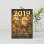 新年パーティの招待状フライヤー 招待状 (スタンド正面)