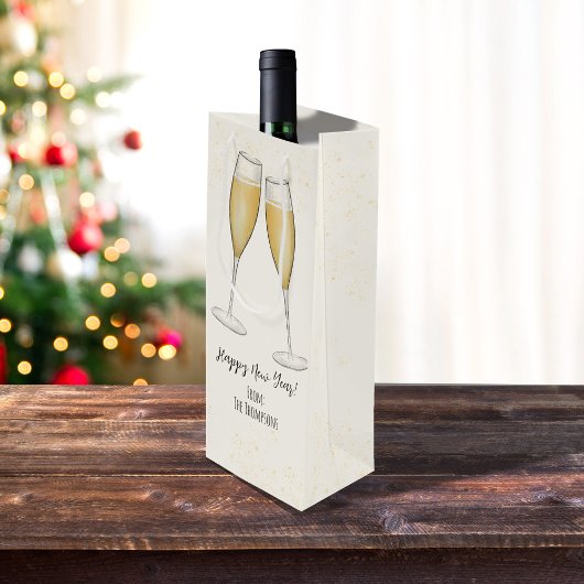 新年パーティーお洒落可愛いおもしろいシャンパン ワインギフトバッグ