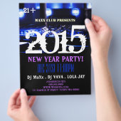 新年パーティーイベント告知DJ CLUB Flyer チラシ (手)