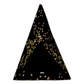 新年パーティーシャンパン金ゴールドバブルおもしろいブラック パーティーハット (右)