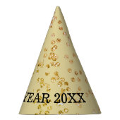 新年パーティーシャンパン金ゴールドバブルおもしろい パーティーハット (右)