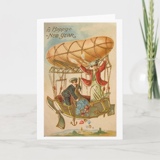 新年ビクトリアンの祈りのシャワー シーズンカード (正面)