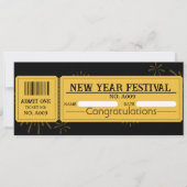 新年フェスティバルパーティー入場チケット 招待状 (正面)