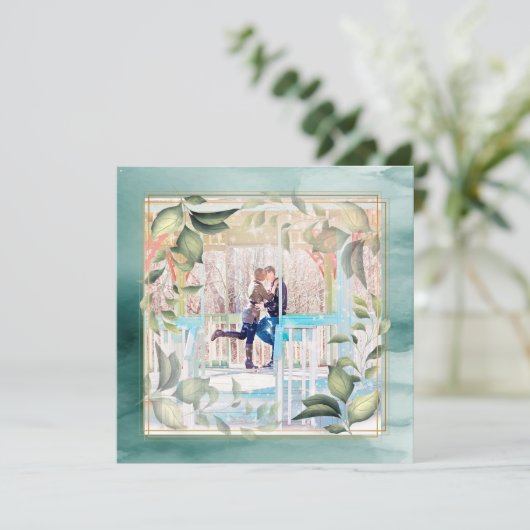 新年フォトボホボタニカルウォーター色ロマンチック シーズンカード (スタンド正面)