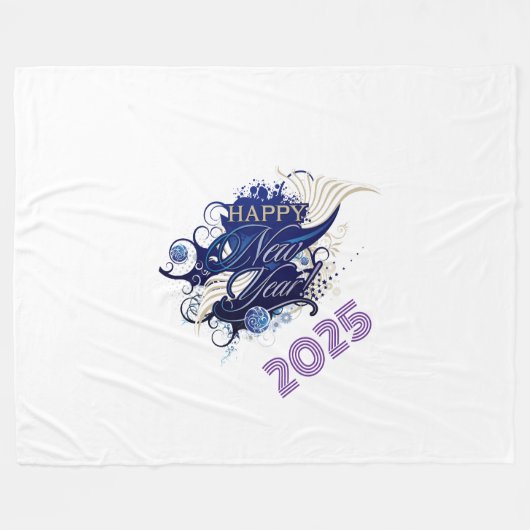 新年フリースブランケット、60インチ×80インチの大型ノートパソコン フリースブランケット (正面(横))