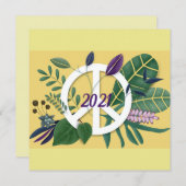 新年フローラ感動的ピースイエローフラット シーズンカード (正面/裏面)
