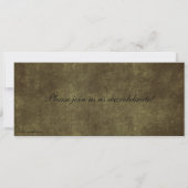 新年ブラックおよび金ゴールドヴィンテージチケット招待状 招待状 (裏面)