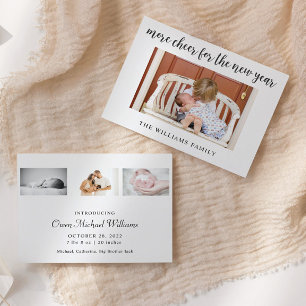 新年ベビー予算誕生の発表カード