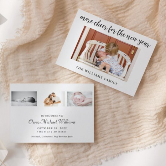 新年ベビー予算誕生の発表カード