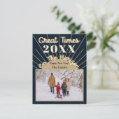 新年ホライズンお祝いデザインミッドナイトブルー シーズンカード (スタンド正面)