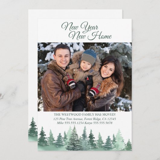 新年ホーム冬林の移動 案内状 (正面/裏面)
