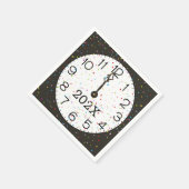 新年ミッドナイトクロックパーティー スタンダードカクテルナプキン (角)