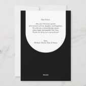 新年ミニマルの写真の応援 シーズンカード (裏面)