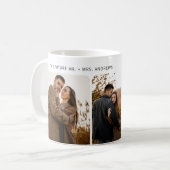 新年ミニマル婚約のリングや輪 コーヒーマグカップ (正面左)