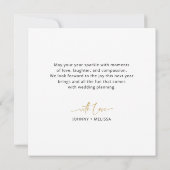 新年ミニマル婚約のリングや輪 シーズンカード (裏面)