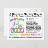 新年ミモサマルティメリーニレシピはがき ポストカード (正面/裏面)