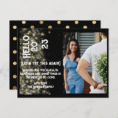 新年モダンのカスタム休日の写真ポストカード ポストカード (正面/裏面)