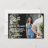 新年モダンのカスタム休日の写真感謝していカード サンキューカード (正面)