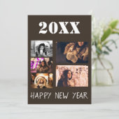 新年モダンの挨拶5フォトコラージュ シーズンカード (スタンド正面)