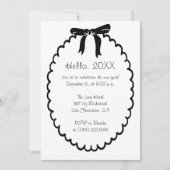 新年モダンの波線と縁どお辞儀 シーズンカード (正面)