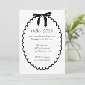 新年モダンの波線と縁どお辞儀 シーズンカード (スタンド正面)