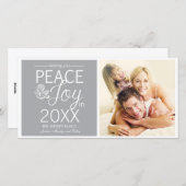 新年モダンは平和と喜びを願う シーズンカード (正面/裏面)