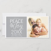 新年モダンは平和と喜びを願う シーズンカード (正面)