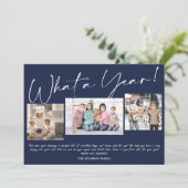 新年モダン何の年のスクリプト3写真 カード (スタンド正面)