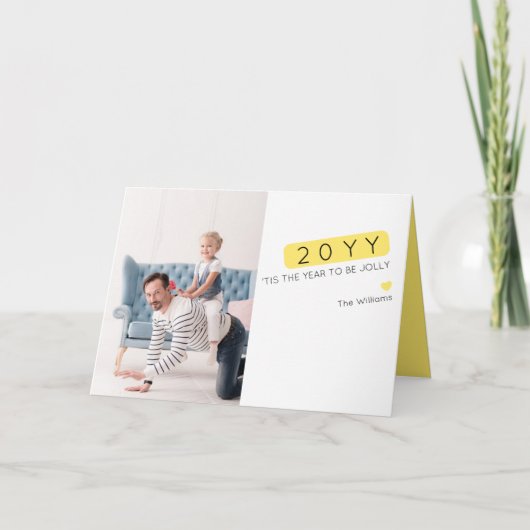 新年ユニークのお祝いの写真カード カード (正面)
