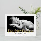 新年ラブホリデー誕生のお知らせ 箔シーズンカード (立ち正面)