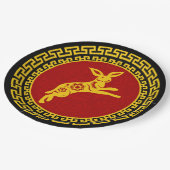 新年中国のうさぎオーナメント ペーパープレート (アングル)