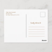 新年中国のうさぎ書道レッドランタン ポストカード (裏面)