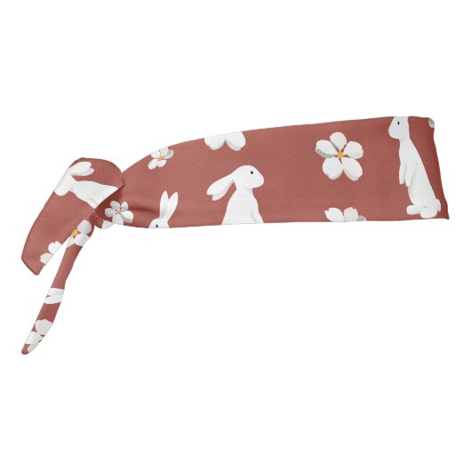 新年中国のうさぎ模様 タイヘッドバンド (回転270)