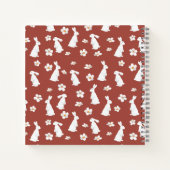 新年中国のうさぎ模様 ノートブック (裏面)