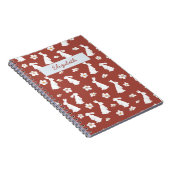 新年中国のうさぎ模様 ノートブック (右側)