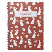 新年中国のうさぎ模様 ノートブック (正面)