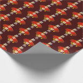 新年中国のおめでとう中国のの書ランタン ラッピングペーパー (角)