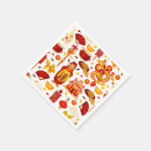 新年中国のおめでとう スタンダードカクテルナプキン (角)