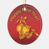 新年中国のおめでとう! セラミックオーナメント (左)
