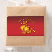 新年中国のおめでとう！ ラベル (インサイチュ)