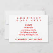 新年中国のおめでとう(《写真》ぼけ味) 招待状 (裏面)