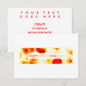 新年中国のおめでとう(《写真》ぼけ味) 招待状 (正面/裏面)