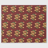 新年中国ののアジアのモダンパターン ラッピングペーパー (フラット)